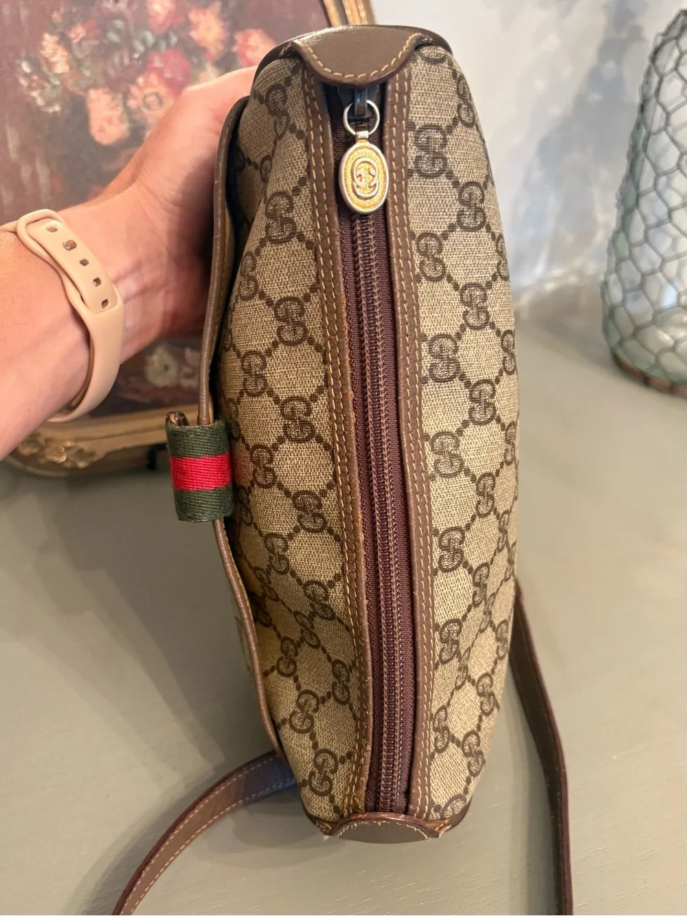 Vintage Gucci GG Sherry line Web Stripe Crossbody